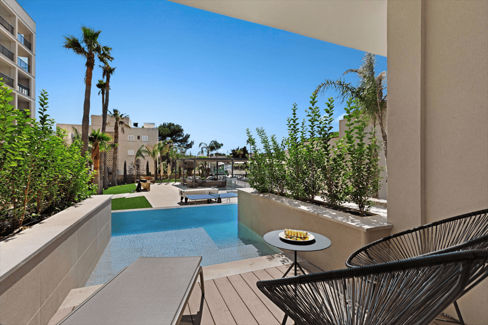 Balkon im Swim Up Zimmer des Paradiso Garden
